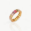 Multicolored Oval Zirconia Ring - Nahzshop