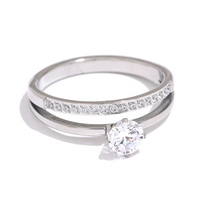 Double Layer Zirconia Ring- nahzshop