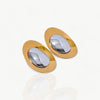 Two Color Dish Earrings - Nahzshop