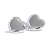 Silver Big Heart Stud Earrings - Nahzshop