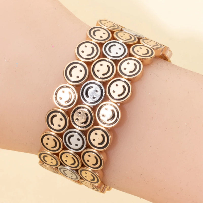 Happy Face Gold Bracelet - nahzshop