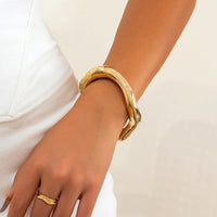 Gold Exaggerated Open Cuff Bracelet - Nahzshop