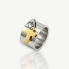 Cross Tag Bold Band Ring