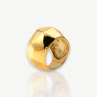 Faceted Sphere Ring