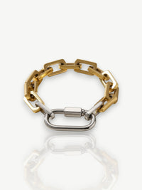 Mixed Metal Statement Chain Bracelet