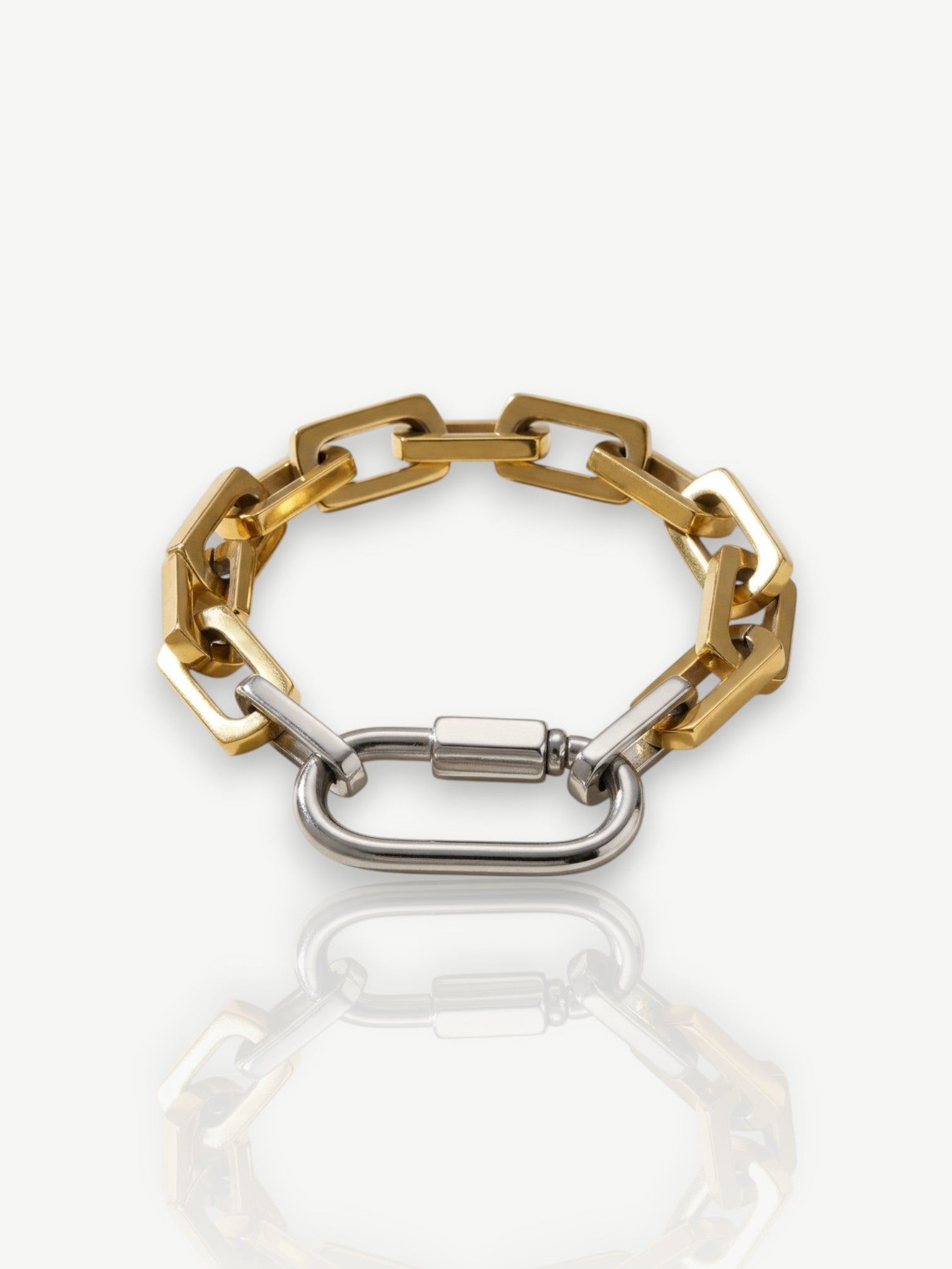 Mixed Metal Statement Chain Bracelet