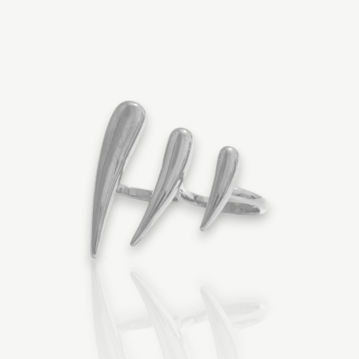 Sculptural Double Finger Ring