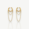 Double Layer Chain Hoop Earrings