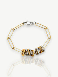 Minimal Square Paperclip Charm Bracelet