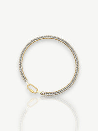 Dual-Tone Buckle Chain Necklace