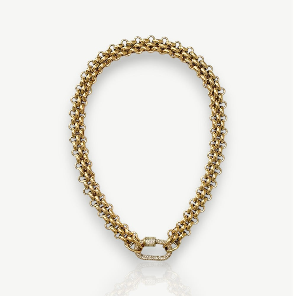 Double Chain Buckle Necklace