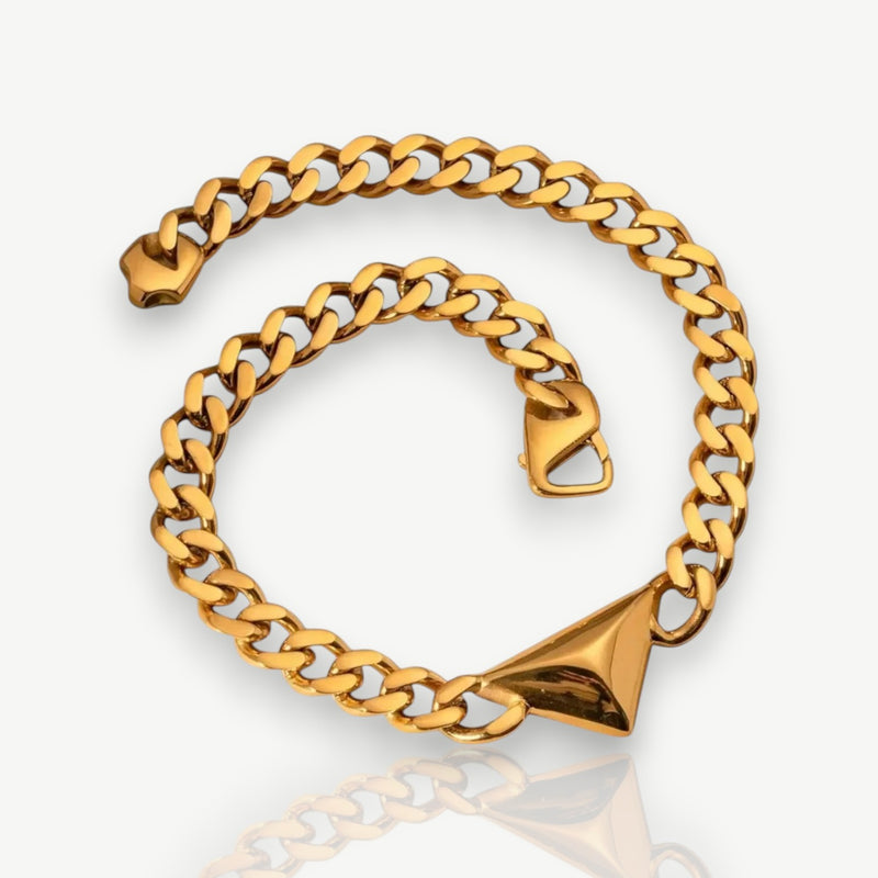 Triangular Pendant Chain Necklace