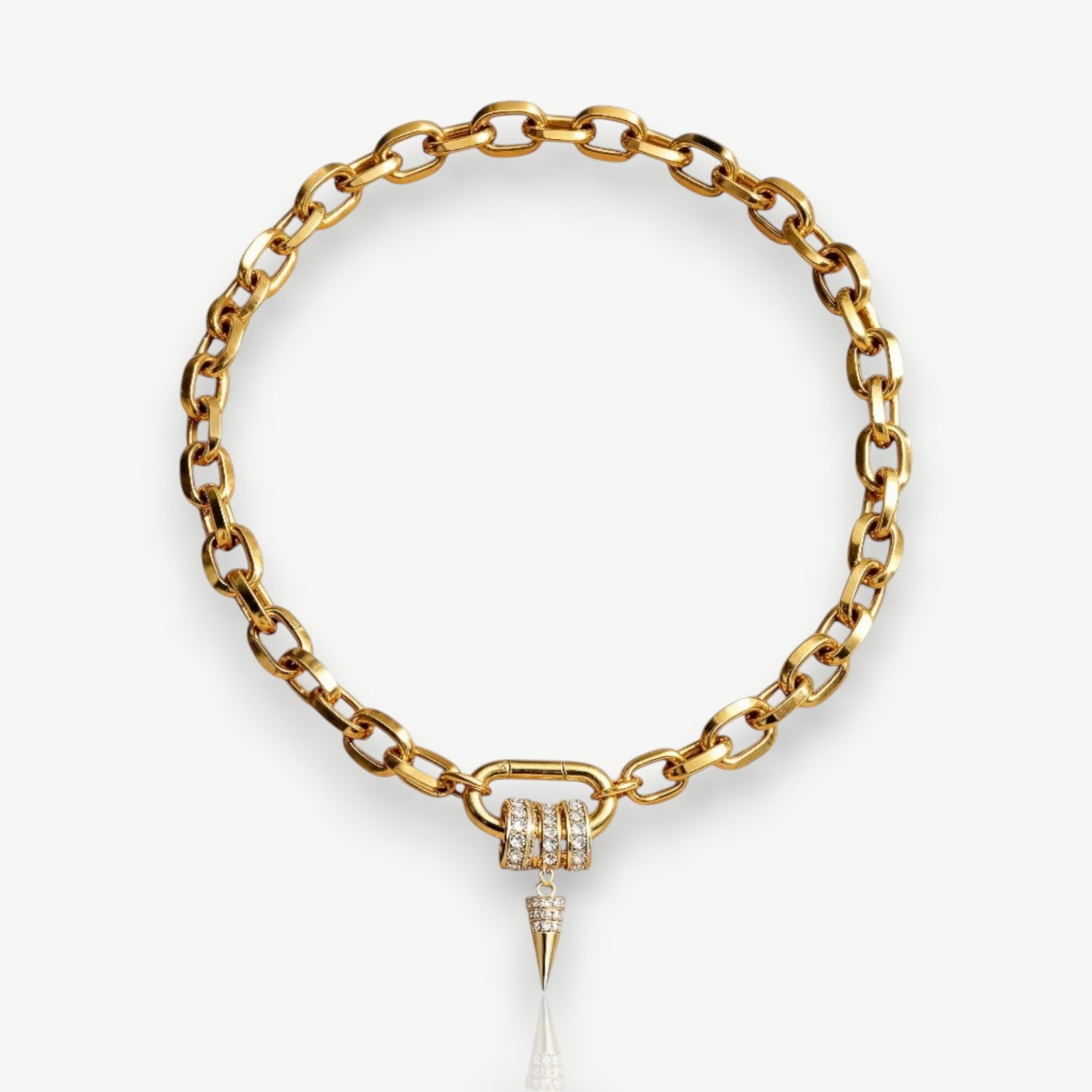 Spike Pendant Chain Necklace