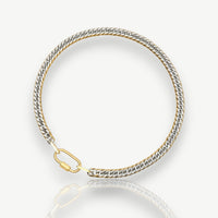 Dual-Tone Buckle Chain Necklace