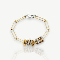 Minimal Square Paperclip Charm Bracelet