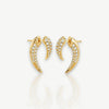 French Retro Golden Horn Earrings