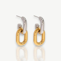 Taylor Two-Tone Double Hoops
