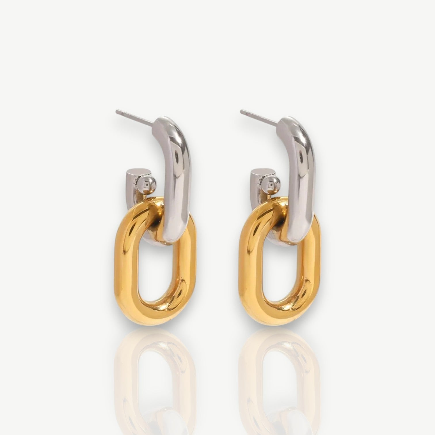 Taylor Two-Tone Double Hoops