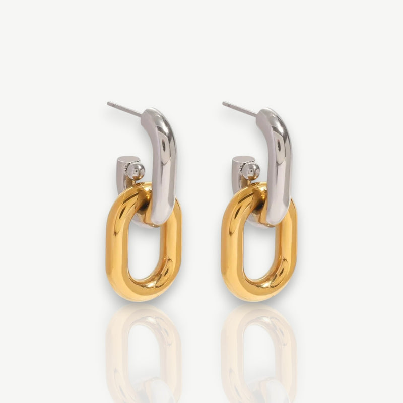 Taylor Two-Tone Double Hoops