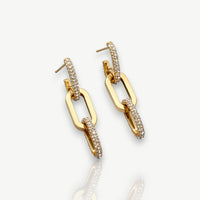 Cubic Chain Link Earrings
