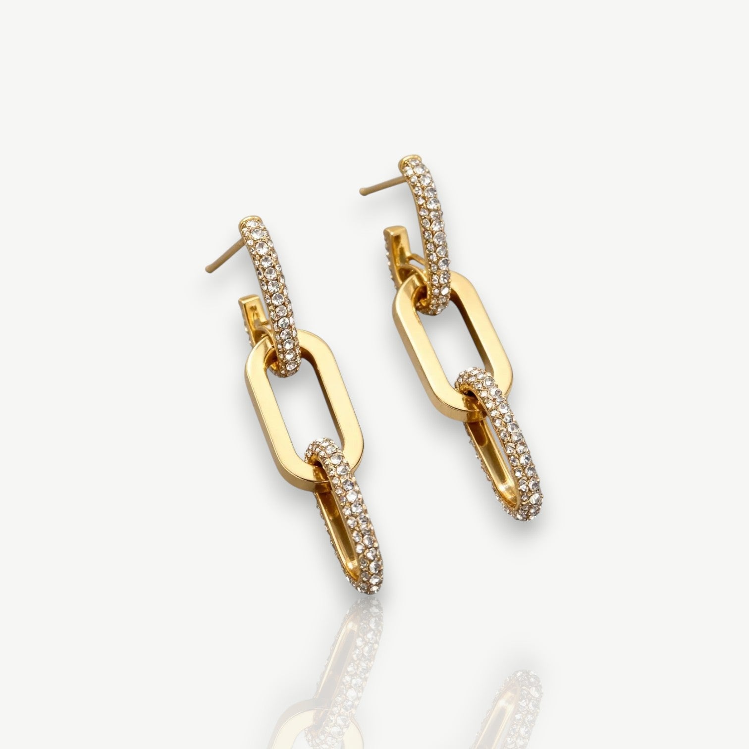 Cubic Chain Link Earrings