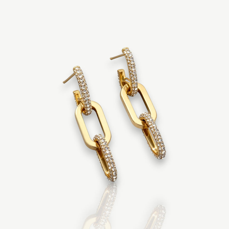 Cubic Chain Link Earrings
