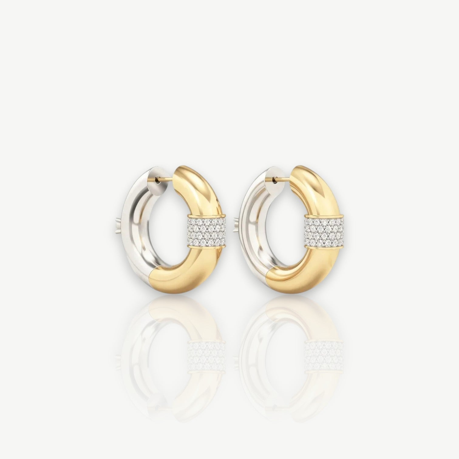 French Retro Two-Tone Hoops