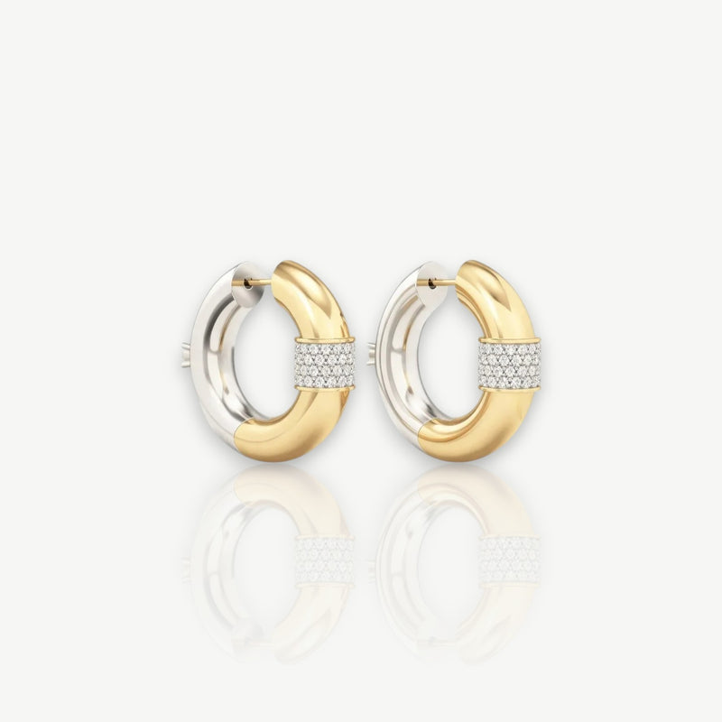French Retro Two-Tone Hoops