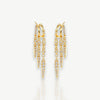 Triple Spike Cascade Hoop Earrings
