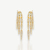 Double Spike Cascade Hoop Earrings