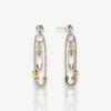 Safety Pin Drop Earrings