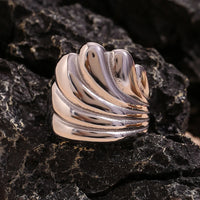 18K Gold Plated Wave Ring - nahzshop