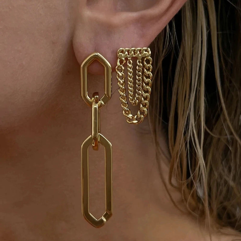 Chain Dangling Earrings- nahzshop