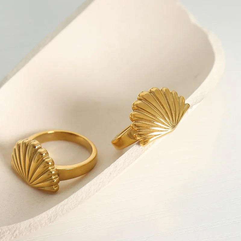 Gold Shell Ring - Nahzshop