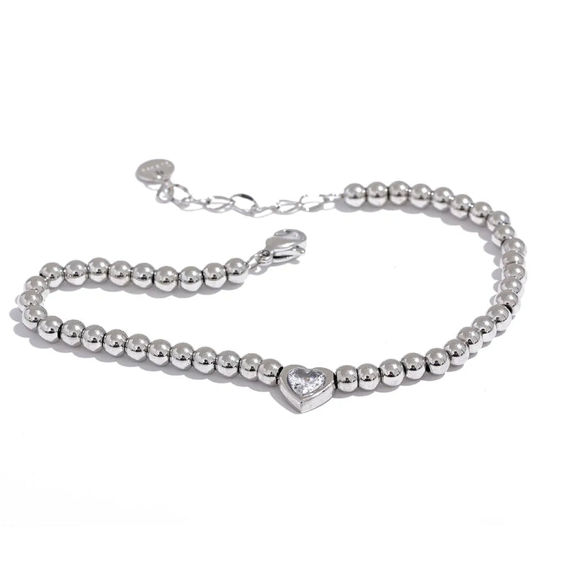 Beads Chain Heart Bracele - Nahzshop