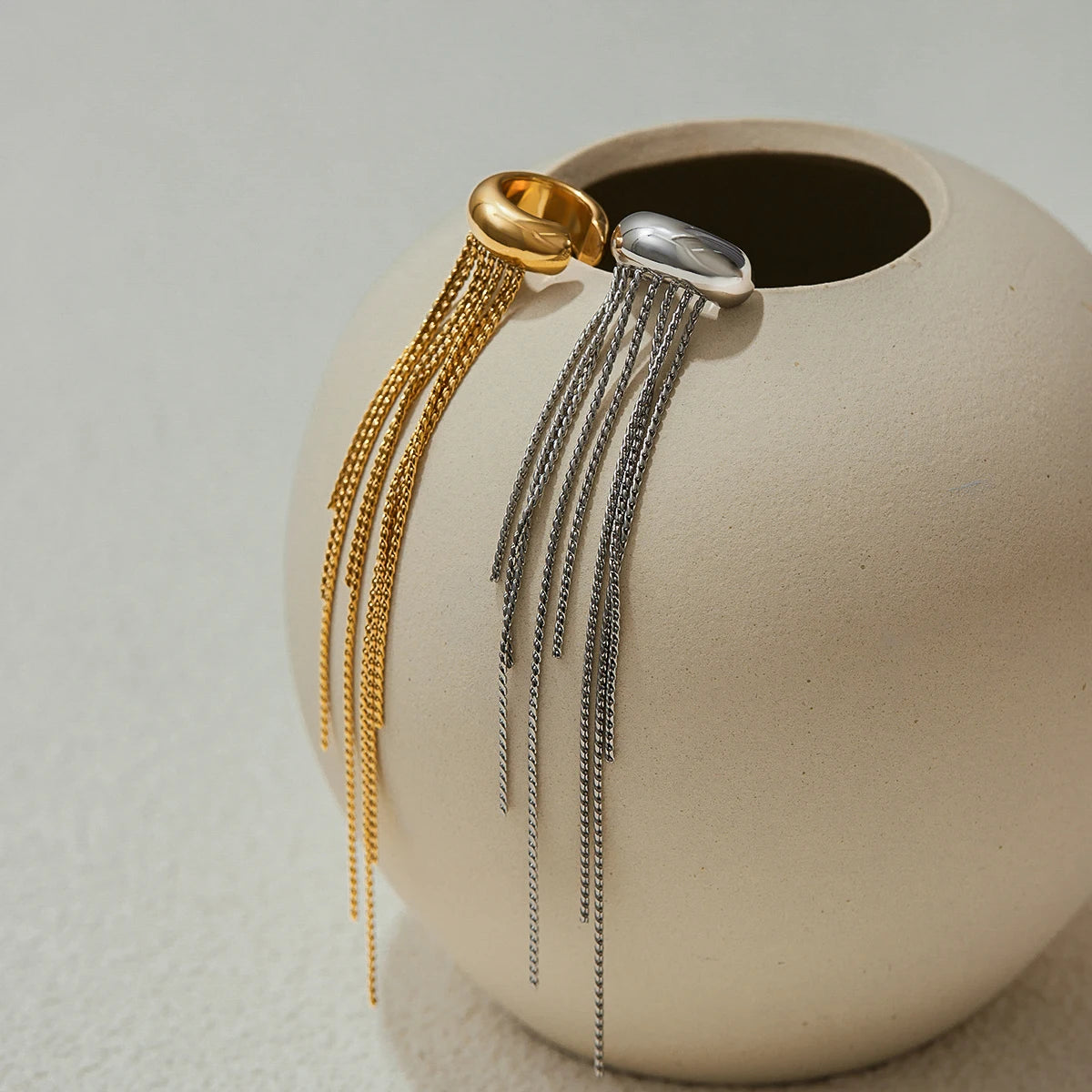 Long Tassel Drop Ear Cuff