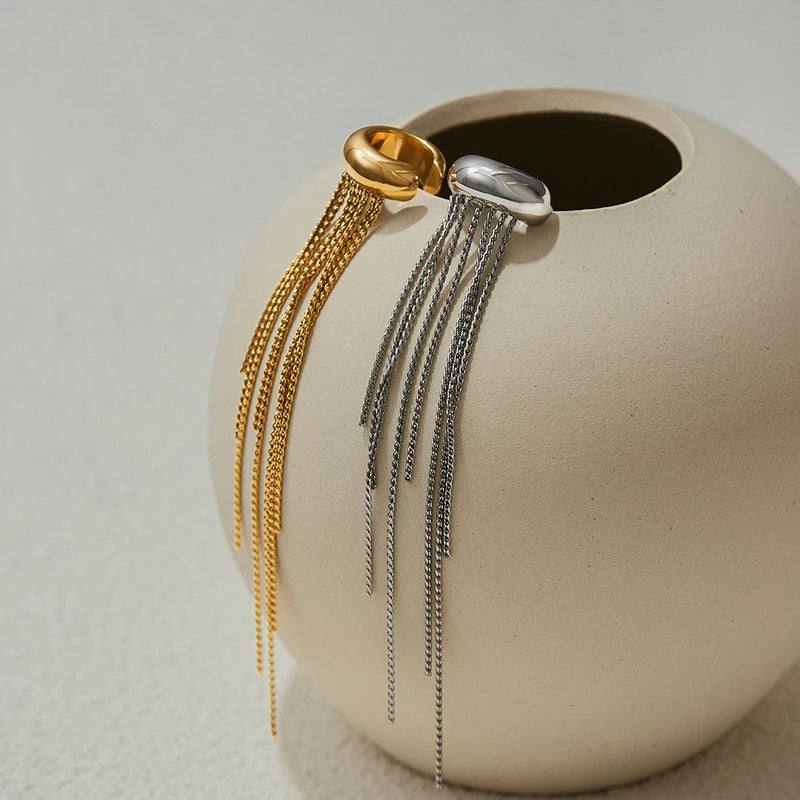 Long Tassel Drop Ear Cuff