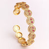 Radiant Smiley Zirconia Cuff Bracelet - nahzshop