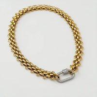 Double Chain Buckle Necklace