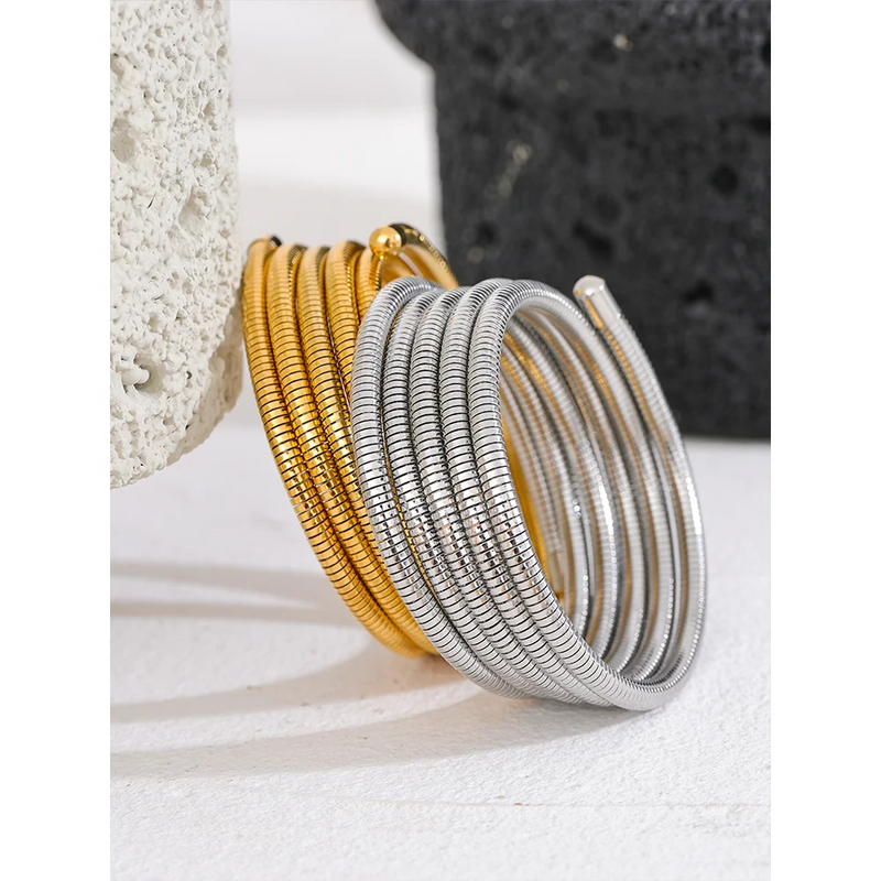 Gold Spiral Bracelet - Nahzshop