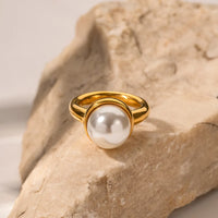 Big Pearl Gold Ring - Nahzshop