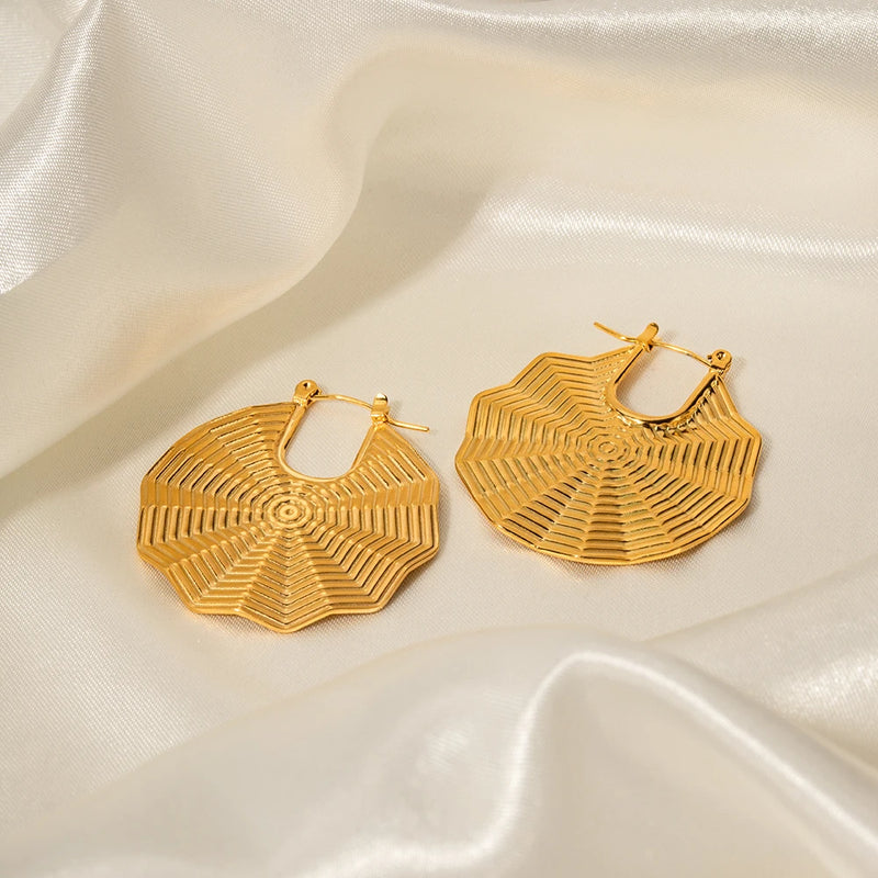 Ruffle Fan Earrings - Nahzshop