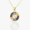 Vibrant Zirconia Initial Pendant Necklace