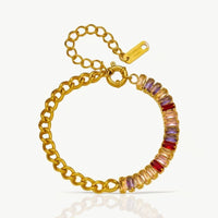 Colorful Zirconia Chain Bracelet - Nahzshop