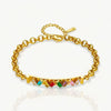 Colorful Square Zircon Charm Bracelet - Nahhzshop