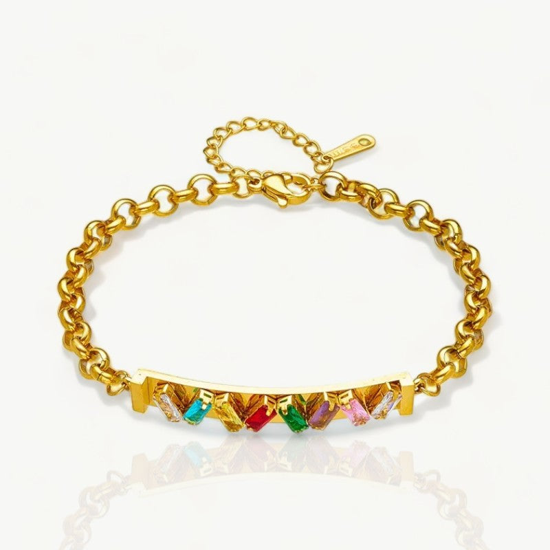 Colorful Square Zircon Charm Bracelet - Nahhzshop