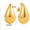 Gold Large Drop Earrings - Nahzshop