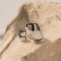 Silver Chunky Open Ring  - Nahzshop