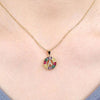 Vibrant Zirconia Initial Pendant Necklace