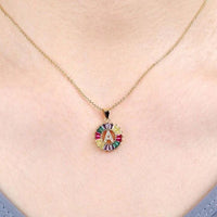 Vibrant Zirconia Initial Pendant Necklace